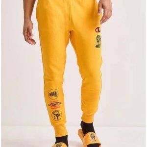 Champion x Cobra Kai Reverse Weave Sweatpants/Joggers in Yellow